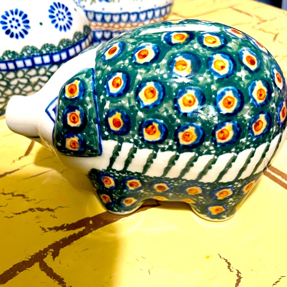 Polish Pottery Piggy Bank